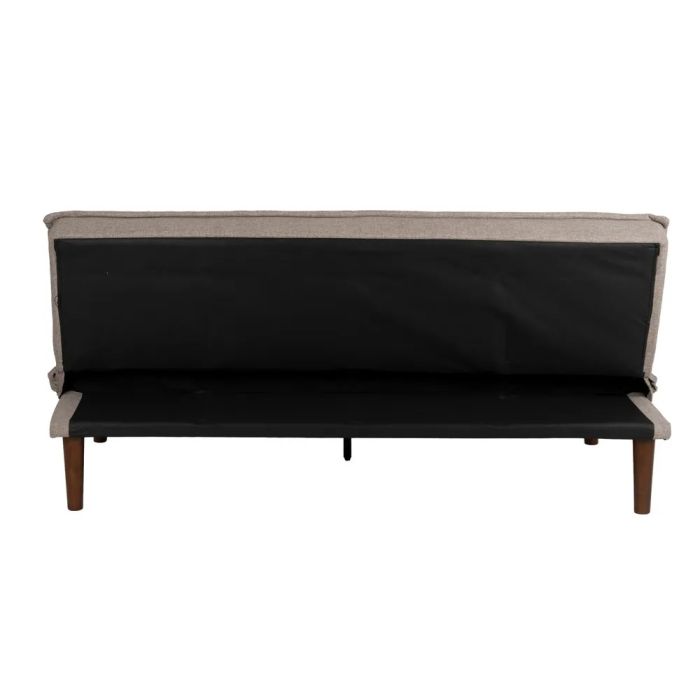 Sofá Cama Beige Madera Eucalipto Hierro, 181 X 88 X 85'50 Cm