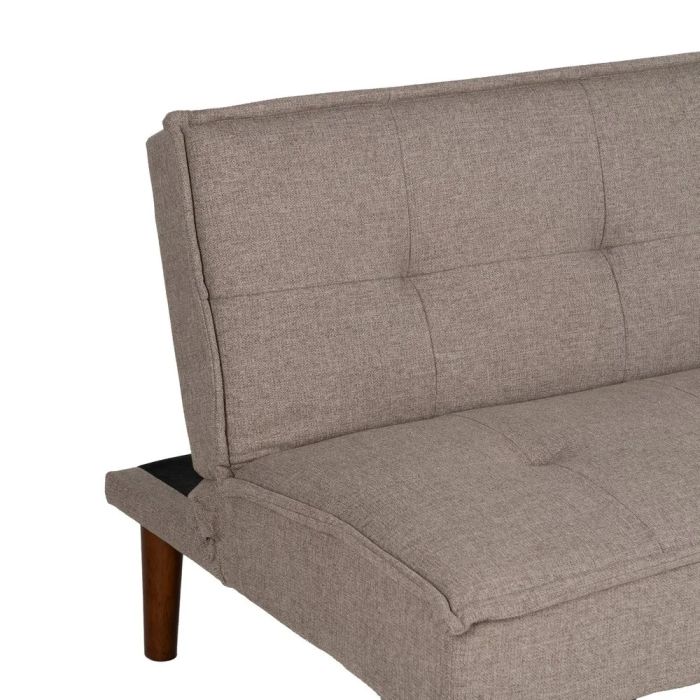 Sofá Cama Beige Madera Eucalipto Hierro, 181 X 88 X 85'50 Cm