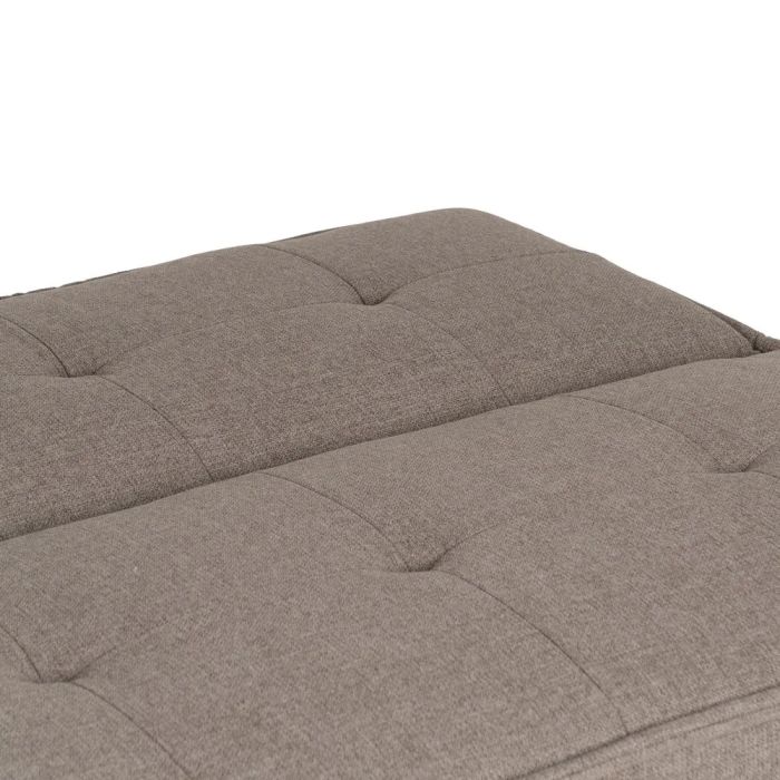 Sofá Cama Beige Madera Eucalipto Hierro, 181 X 88 X 85'50 Cm