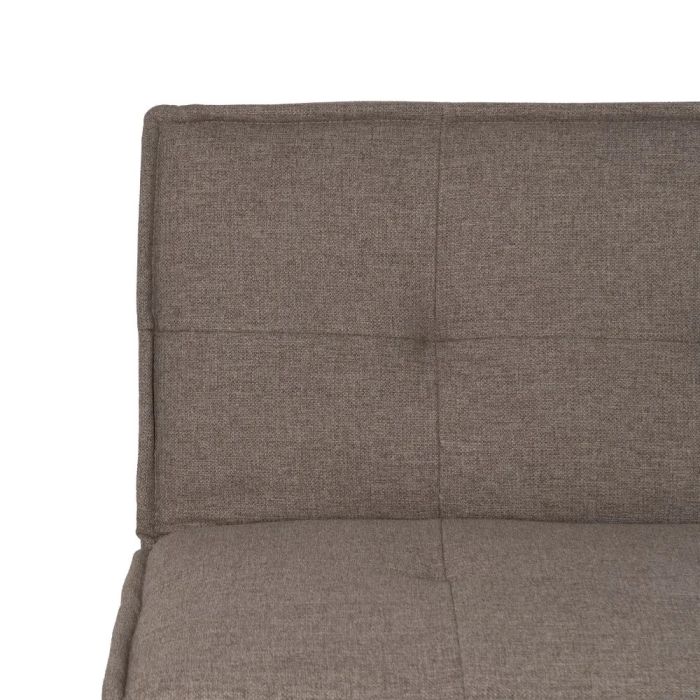 Sofá Cama Beige Madera Eucalipto Hierro, 181 X 88 X 85'50 Cm