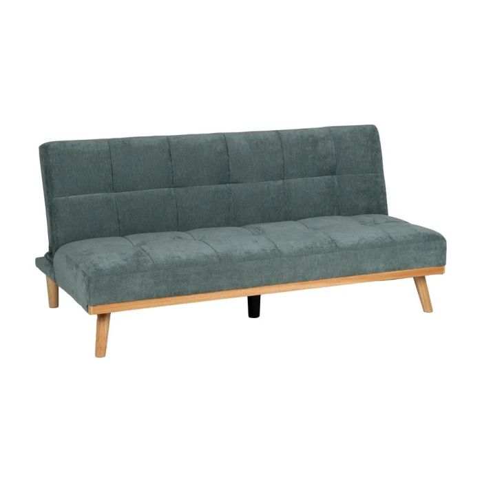 Sofá Cama Chenilla Verde Madera Eucalipto, 178 X 94 X 86 Cm