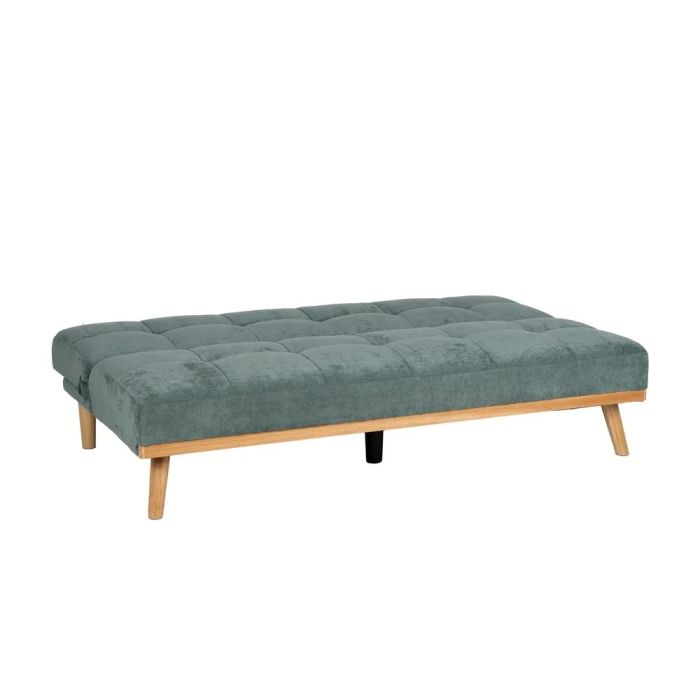Sofá Cama Chenilla Verde Madera Eucalipto, 178 X 94 X 86 Cm