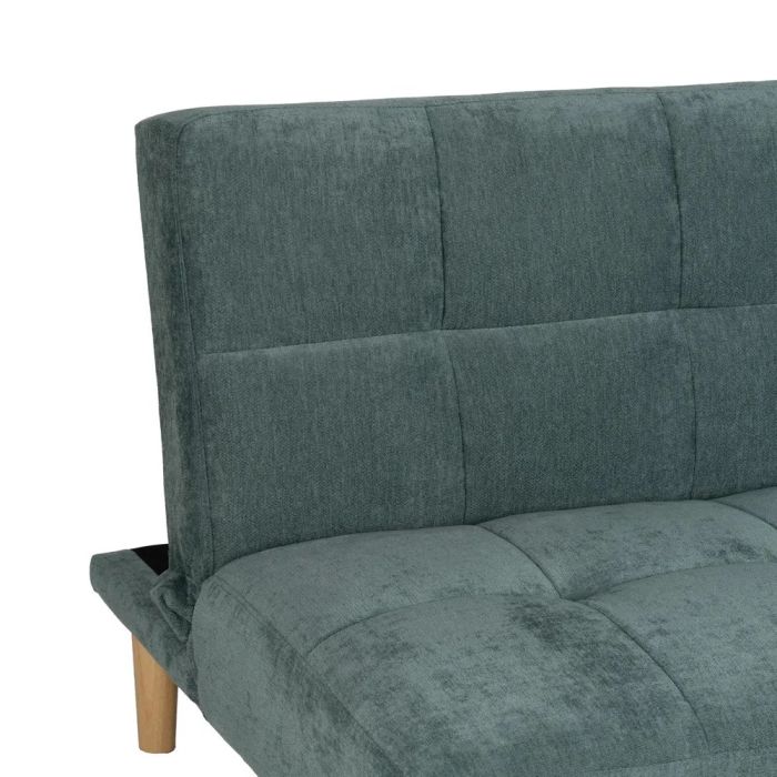 Sofá Cama Chenilla Verde Madera Eucalipto, 178 X 94 X 86 Cm