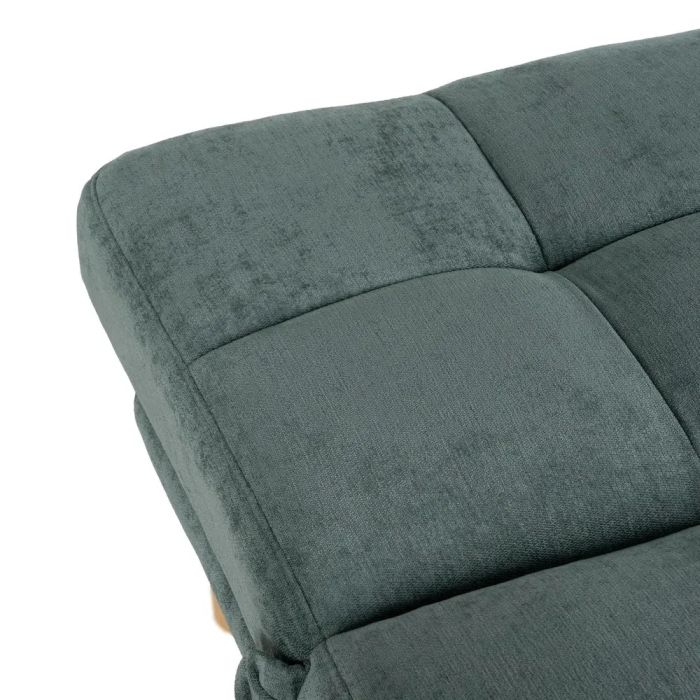 Sofá Cama Chenilla Verde Madera Eucalipto, 178 X 94 X 86 Cm