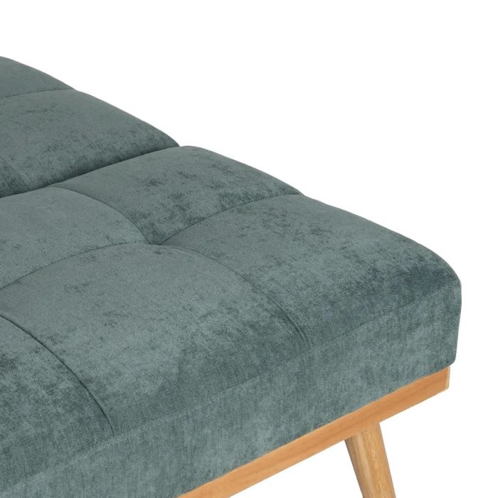 Sofá Cama Chenilla Verde Madera Eucalipto, 178 X 94 X 86 Cm