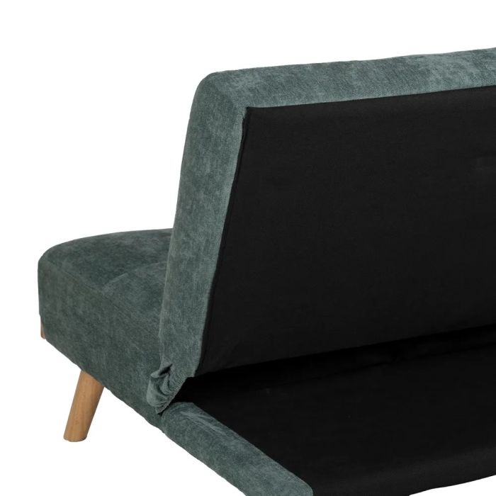 Sofá Cama Chenilla Verde Madera Eucalipto, 178 X 94 X 86 Cm