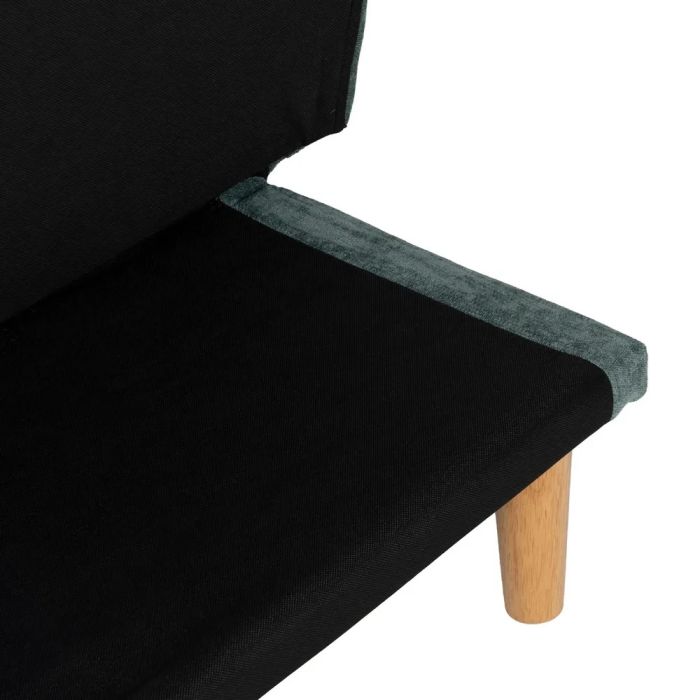 Sofá Cama Chenilla Verde Madera Eucalipto, 178 X 94 X 86 Cm