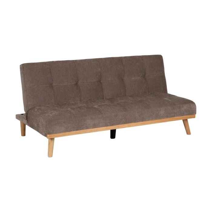 Sofá Cama Chenilla Taupe Madera Eucalipto, 178 X 94 X 86 Cm