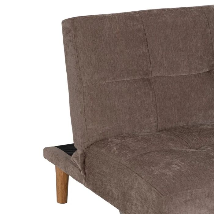 Sofá Cama Chenilla Taupe Madera Eucalipto, 178 X 94 X 86 Cm