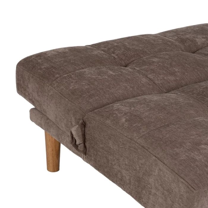 Sofá Cama Chenilla Taupe Madera Eucalipto, 178 X 94 X 86 Cm