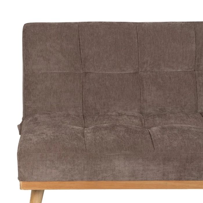 Sofá Cama Chenilla Taupe Madera Eucalipto, 178 X 94 X 86 Cm