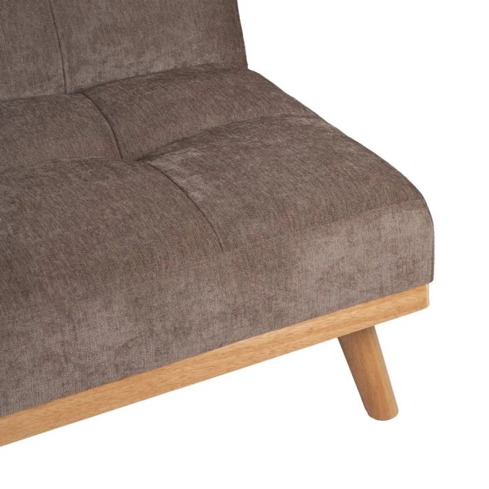 Sofá Cama Chenilla Taupe Madera Eucalipto, 178 X 94 X 86 Cm