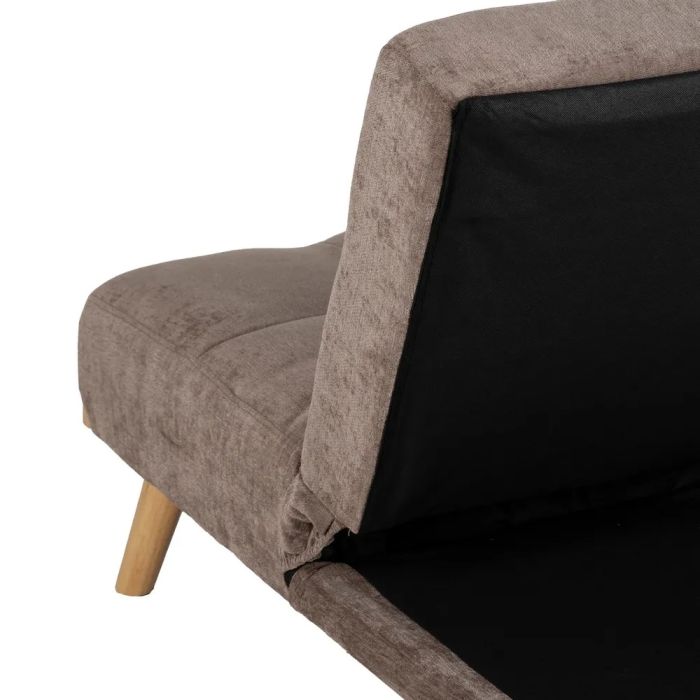 Sofá Cama Chenilla Taupe Madera Eucalipto, 178 X 94 X 86 Cm