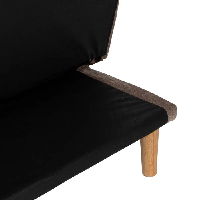 Sofá Cama Chenilla Taupe Madera Eucalipto, 178 X 94 X 86 Cm
