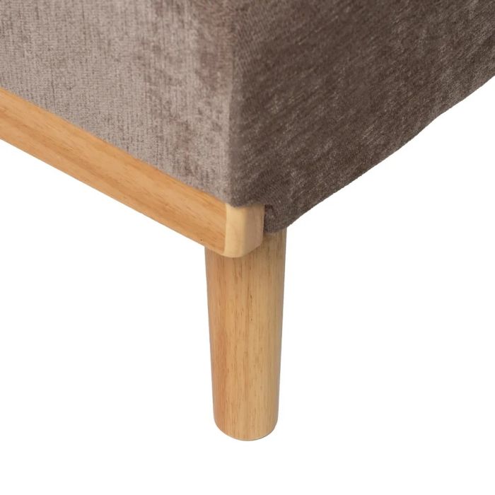 Sofá Cama Chenilla Taupe Madera Eucalipto, 178 X 94 X 86 Cm