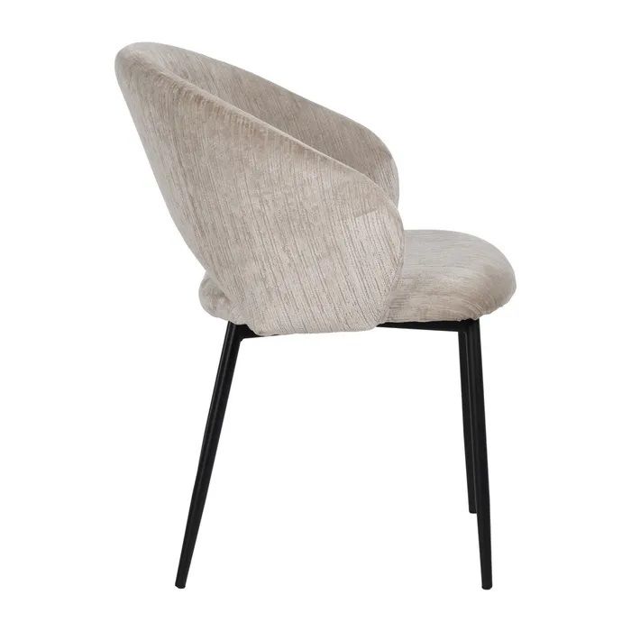 Silla Comedor Tapizado Gris Claro Metal, 58 X 60 X 80'50 Cm