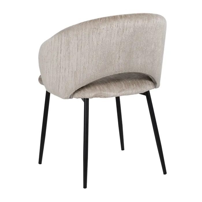Silla Comedor Tapizado Gris Claro Metal, 58 X 60 X 80'50 Cm