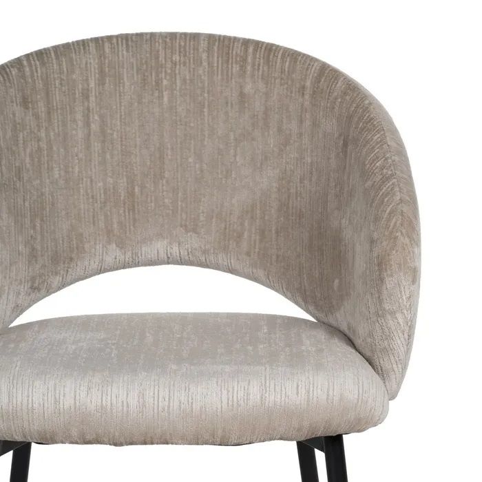 Silla Comedor Tapizado Gris Claro Metal, 58 X 60 X 80'50 Cm