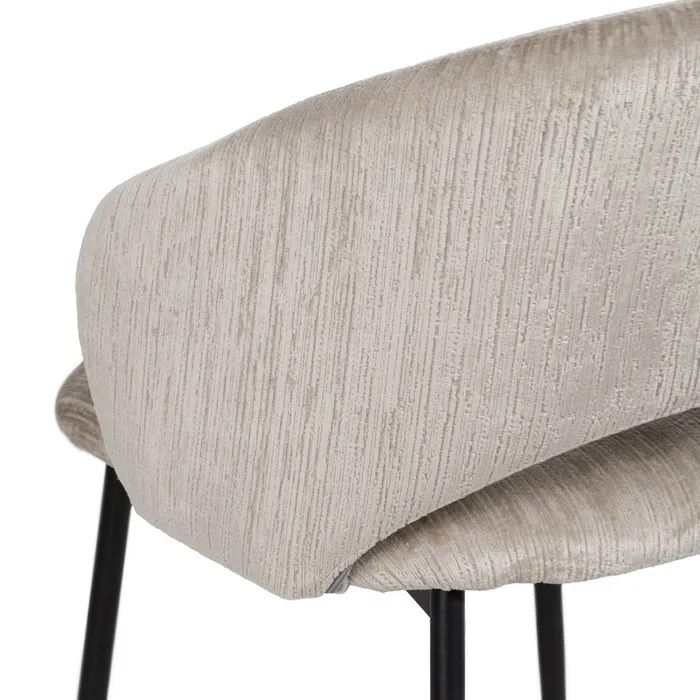 Silla Comedor Tapizado Gris Claro Metal, 58 X 60 X 80'50 Cm