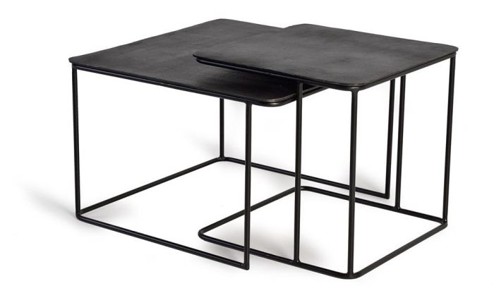 Mesas Nido Industrial Metal Negro, 45 Cm