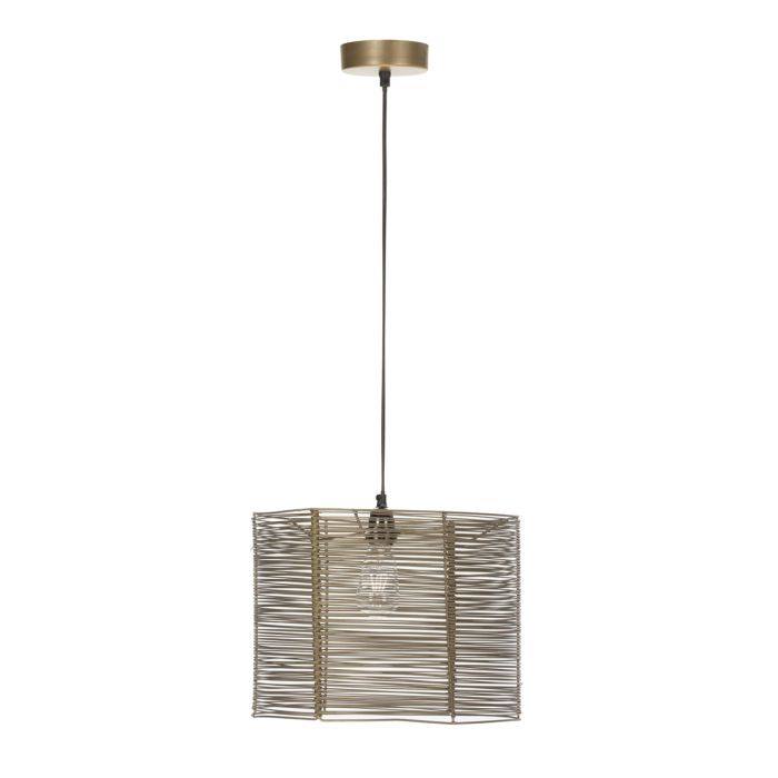 Lámpara de Techo 38x38x32 Metal -- Dorado Antique