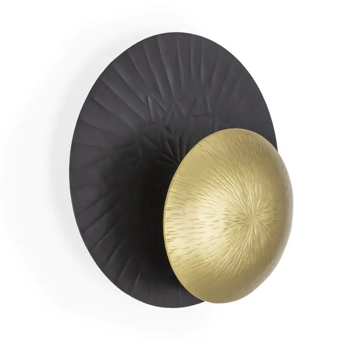 Aplique 20x7x20 Metal -- Negro/Dorado