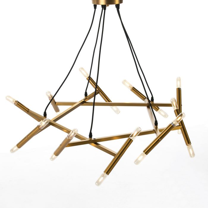 Lampara de Techo 85x85x14 Metal Dorado