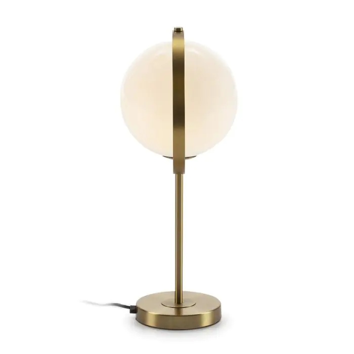 Lámpara de Sobremesa Cristal Metal, 52 Cm