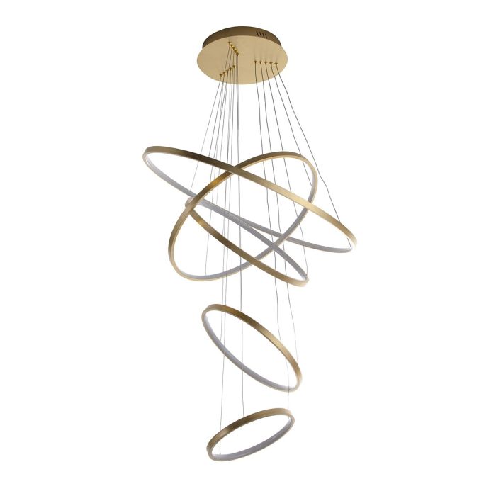 Lámpara de Techo 80x80x150 Metal Dorado