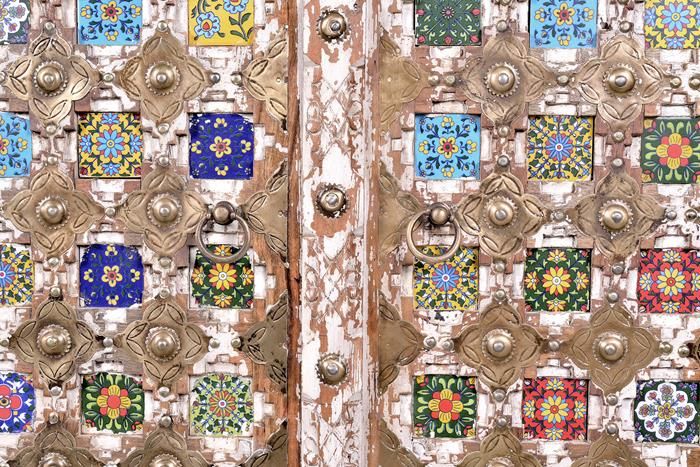 Armario Mango Azulejos Bronce 2 Puertas, 180 Cm