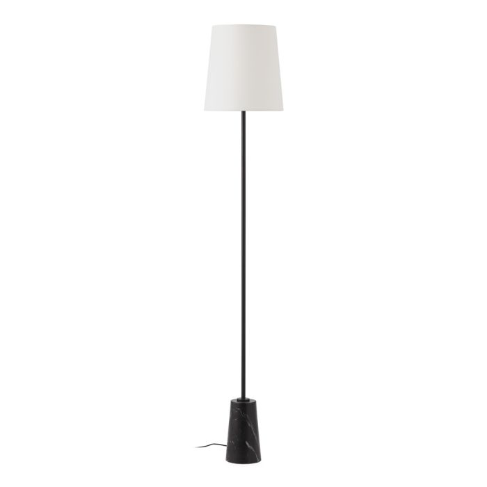 Lámpara de Pié 14x14x140 Mármol/Metal -- Negro