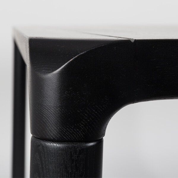 Mesa Comedor Negro Madera Fresno, 220 Cm