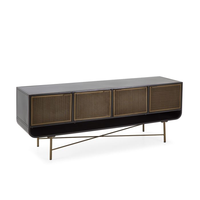 Aparador 163x42x62 Metal Dorado/Negro