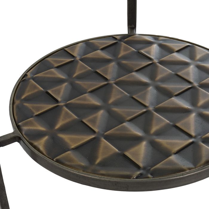 Mesa Auxiliar 52x52x62 Metal/Cristal -- Dorado Antique
