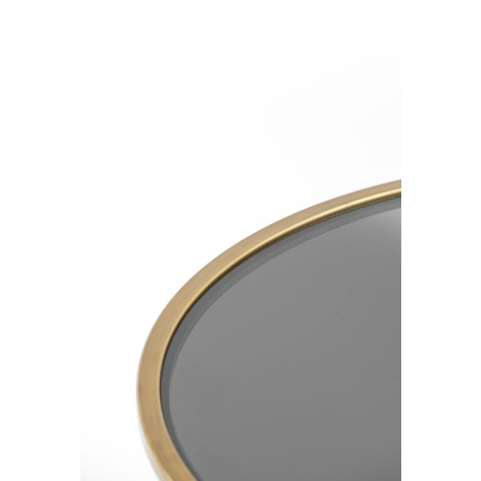 J/2 Mesas Centro Vidrio Ahumado Metal, Ø75 Cm