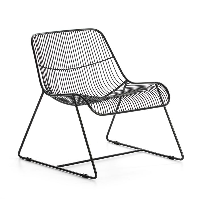 Silla de Metal en Negro, 62 Cm.