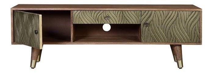 Mueble TV Vintage Natural Dorado, 140 Cm