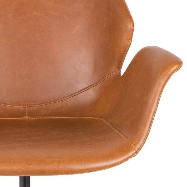 Sillón Oficina Marrón Giratorio Ruedas, 77/90 Cm