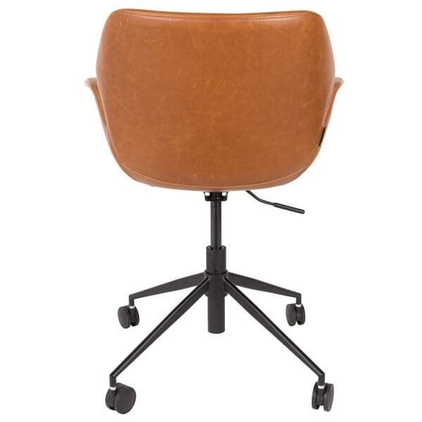 Sillón Oficina Marrón Giratorio Ruedas, 77/90 Cm