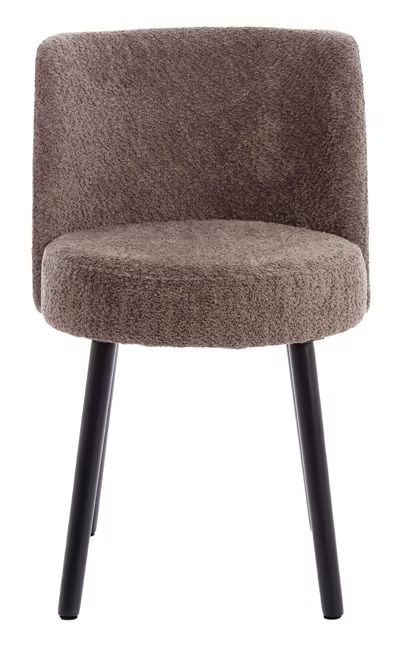 Silla Comedor Marrón Chenilla Madera Roble, 56 Cm