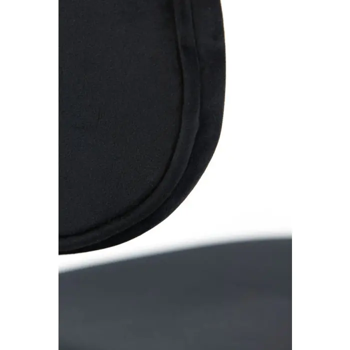Silla Comedor Terciopelo Negro Acero, 55'5 Cm