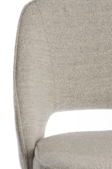 Silla Comedor Tapizado Tejido Gris Claro, 57 Cm
