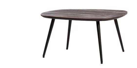 J/3 Mesas Centro Madera Mango Madera Teca Metal, Ø 62 Cm