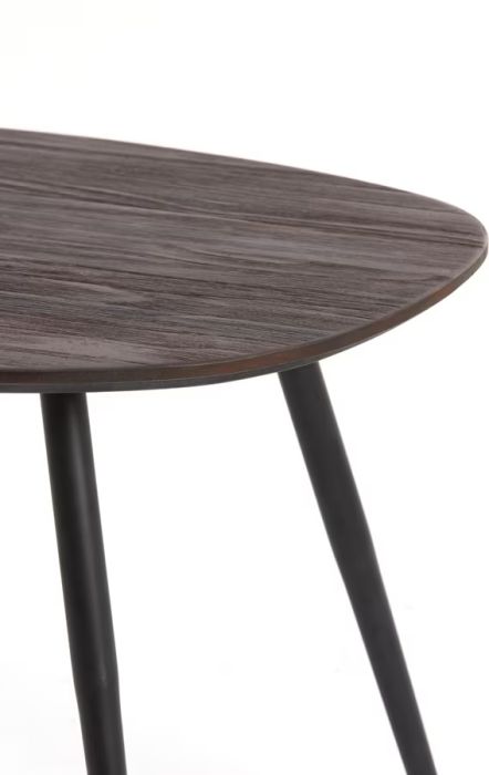 J/3 Mesas Centro Madera Mango Madera Teca Metal, Ø 62 Cm