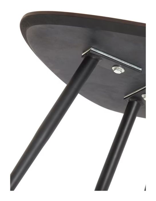 J/3 Mesas Centro Madera Mango Madera Teca Metal, Ø 62 Cm