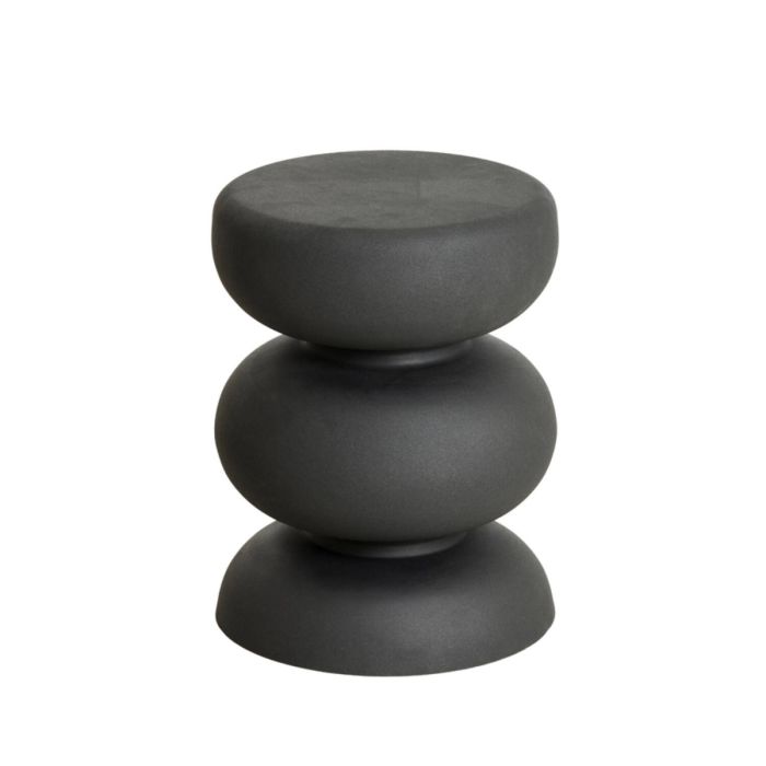 Mesa auxiliar moderna en metal negro mate.