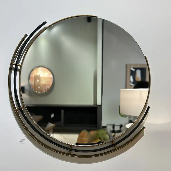 Espejo Espejo/Metal -- Dorado Antique/Negro, 81,28 Cm