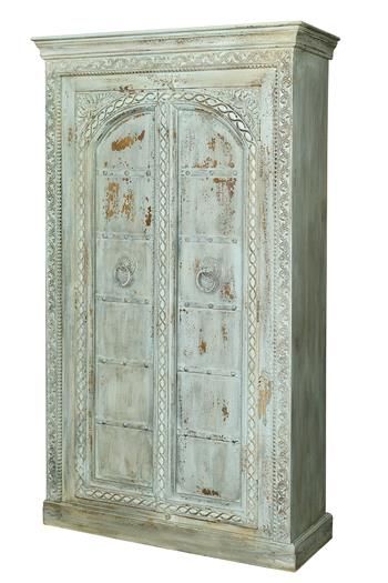 Armario Mango Azul Craquelado 2 Puertas, 204 Cm
