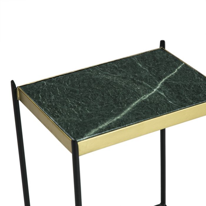 Mesa Auxiliar Art Decó Mármol Verde, 38 Cm
