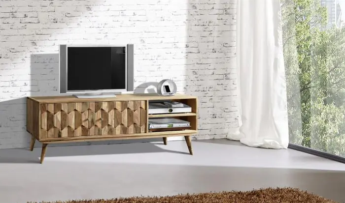 Mueble Tv Moderno 2 puertas Madera